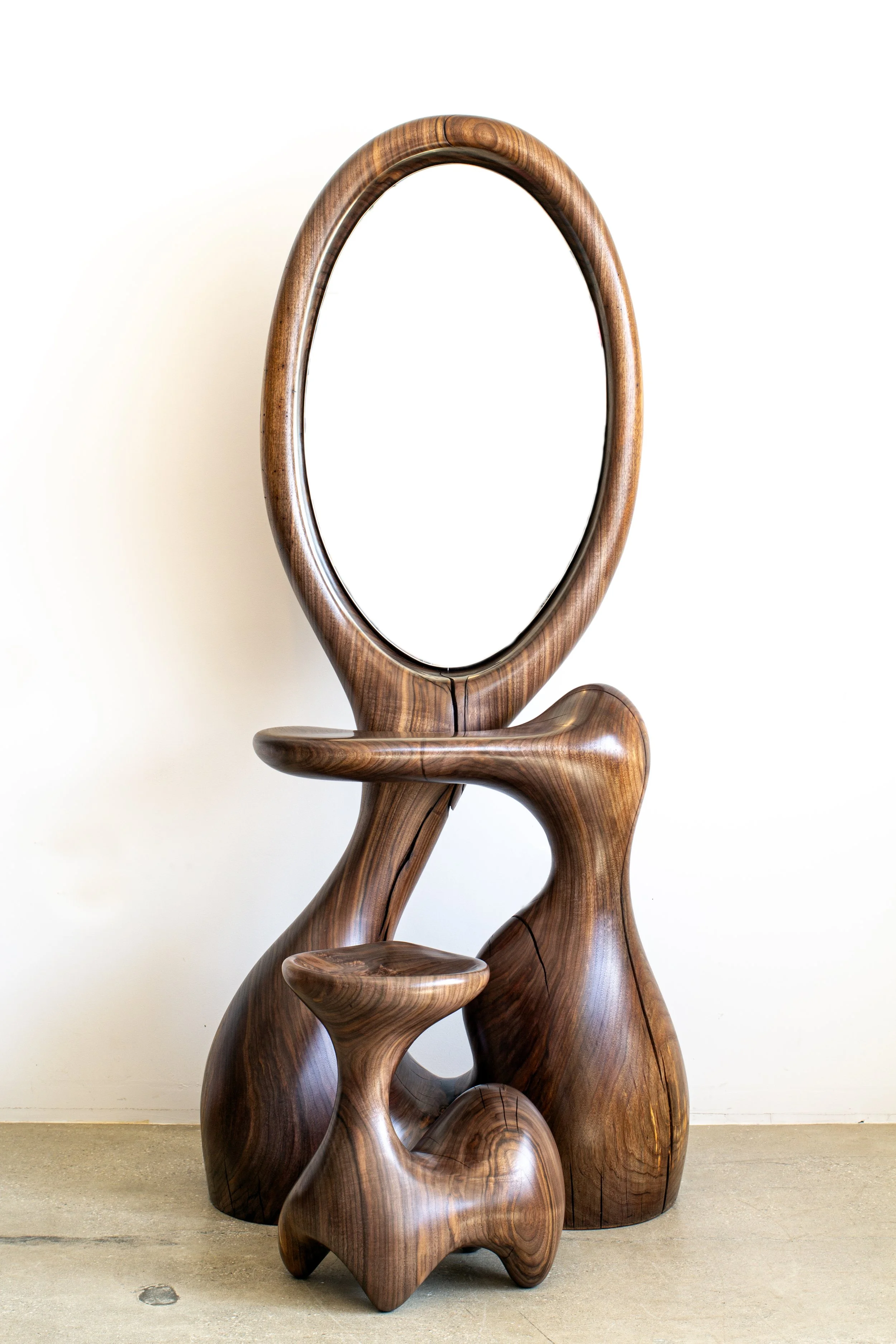 WALNUT FLOOR MIRROR — Aaron Poritz